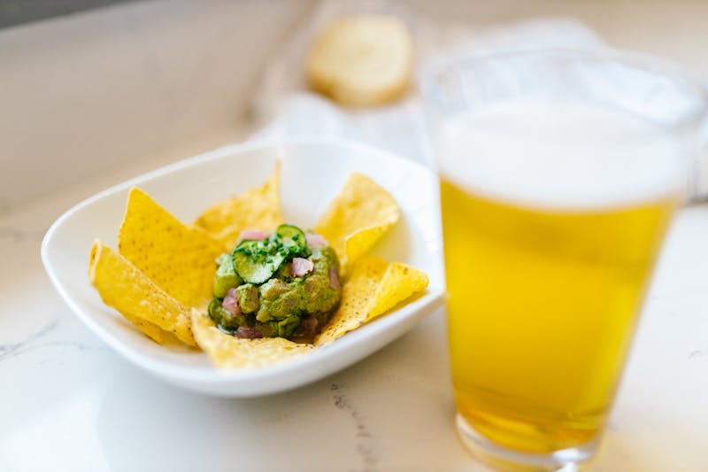 Cabana Chips and Guacamole side dish